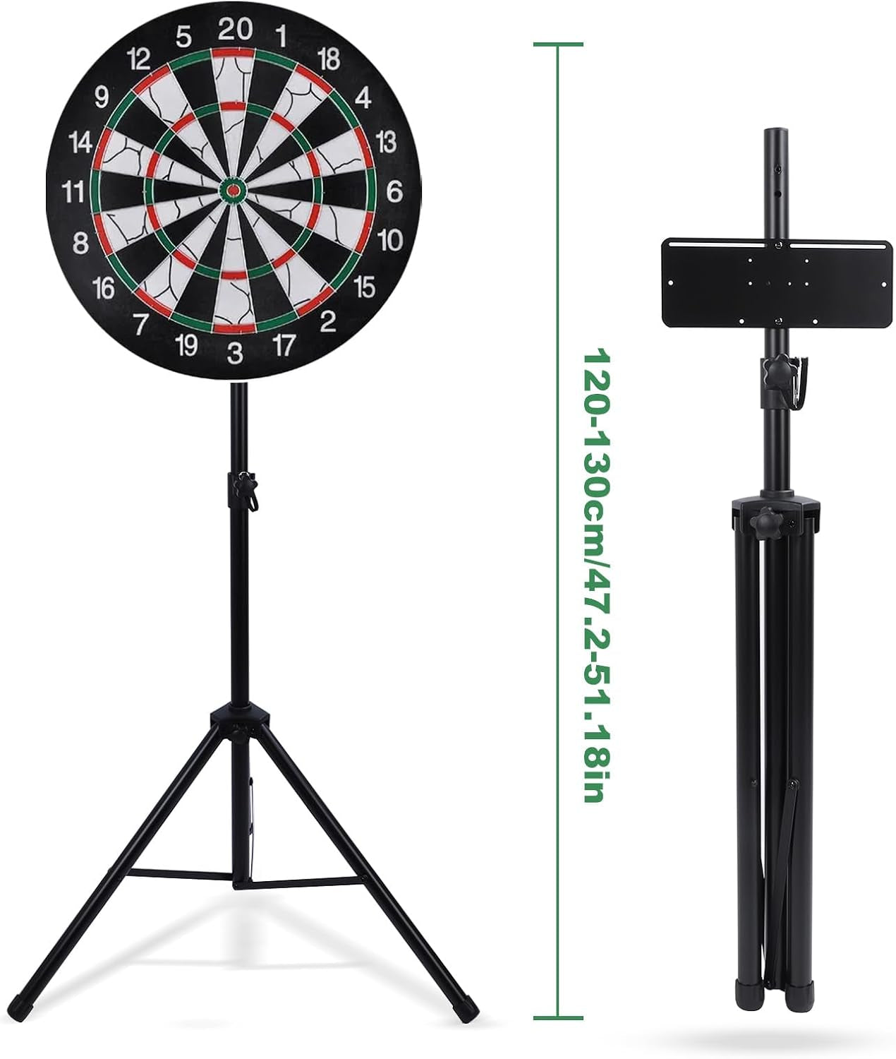 Adjustable Stainless Steel Dartboard Stand – Portable Tripod, 122-200cm