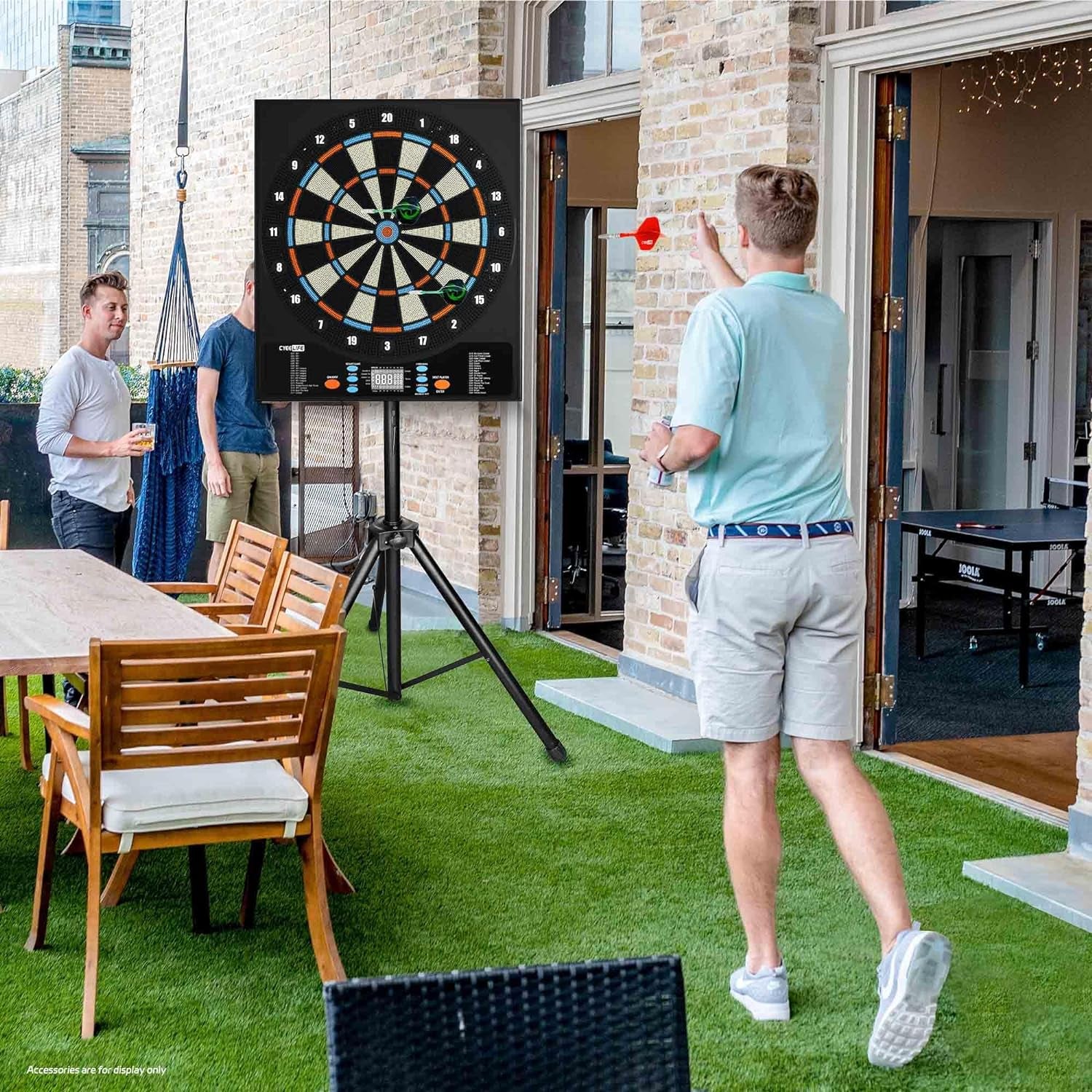 CyeeLife Electronic Dartboard with LED – 34 Games, 8 Players