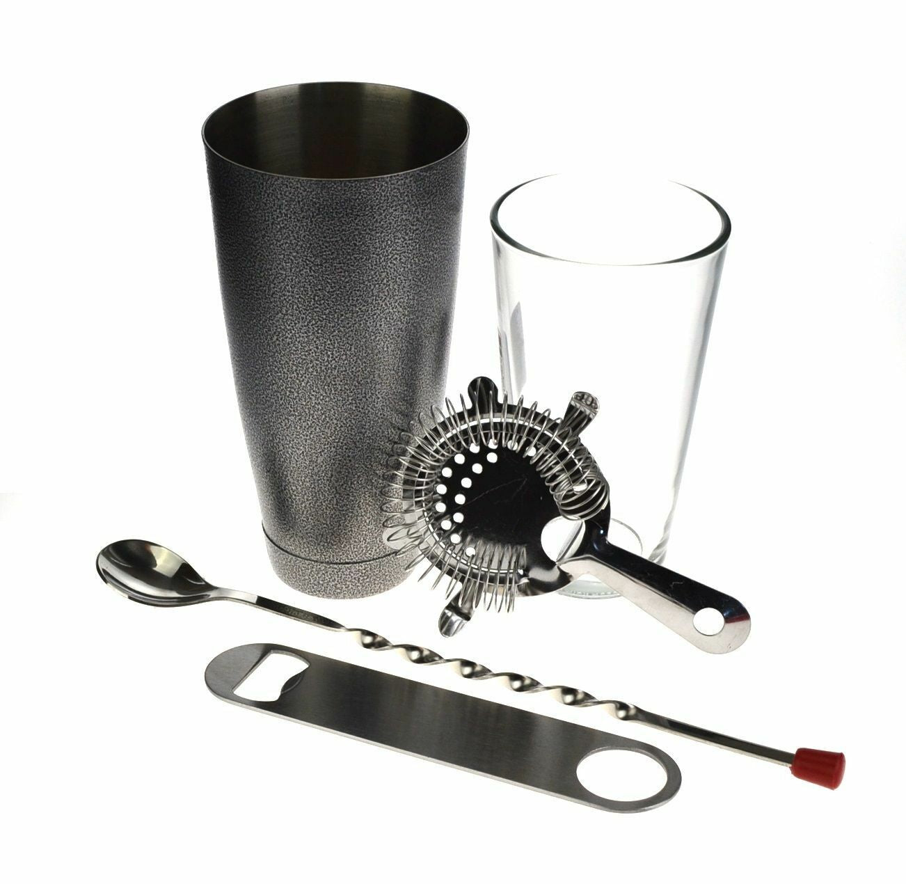 Boston Cocktail Shaker Bar Kit – 4pc Set with Free Bar Blade