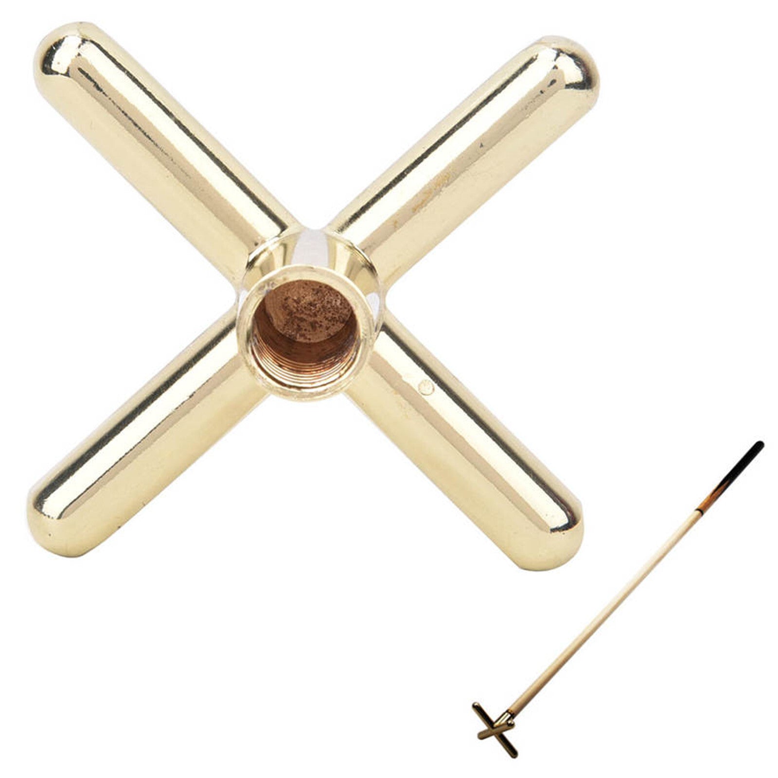 2x Pool Cue Rest Set – Cross & Spider Brass Bridge Heads