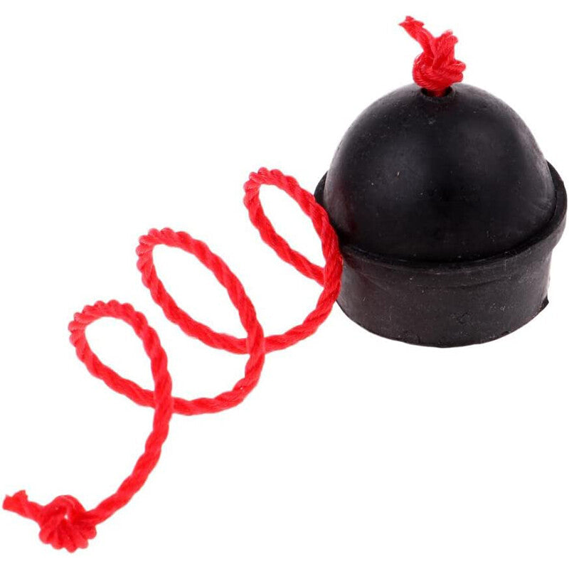 2x Rubber Pool Chalk Holders with Cord – Black