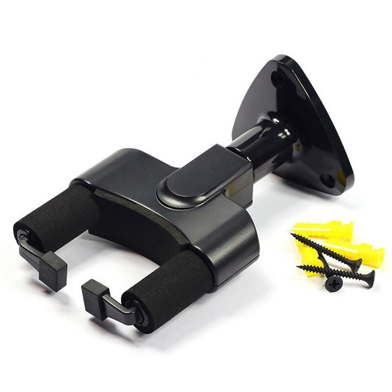 Guitar Wall Mount Hanger – Space-Saving Resin Plastic Holder, Black