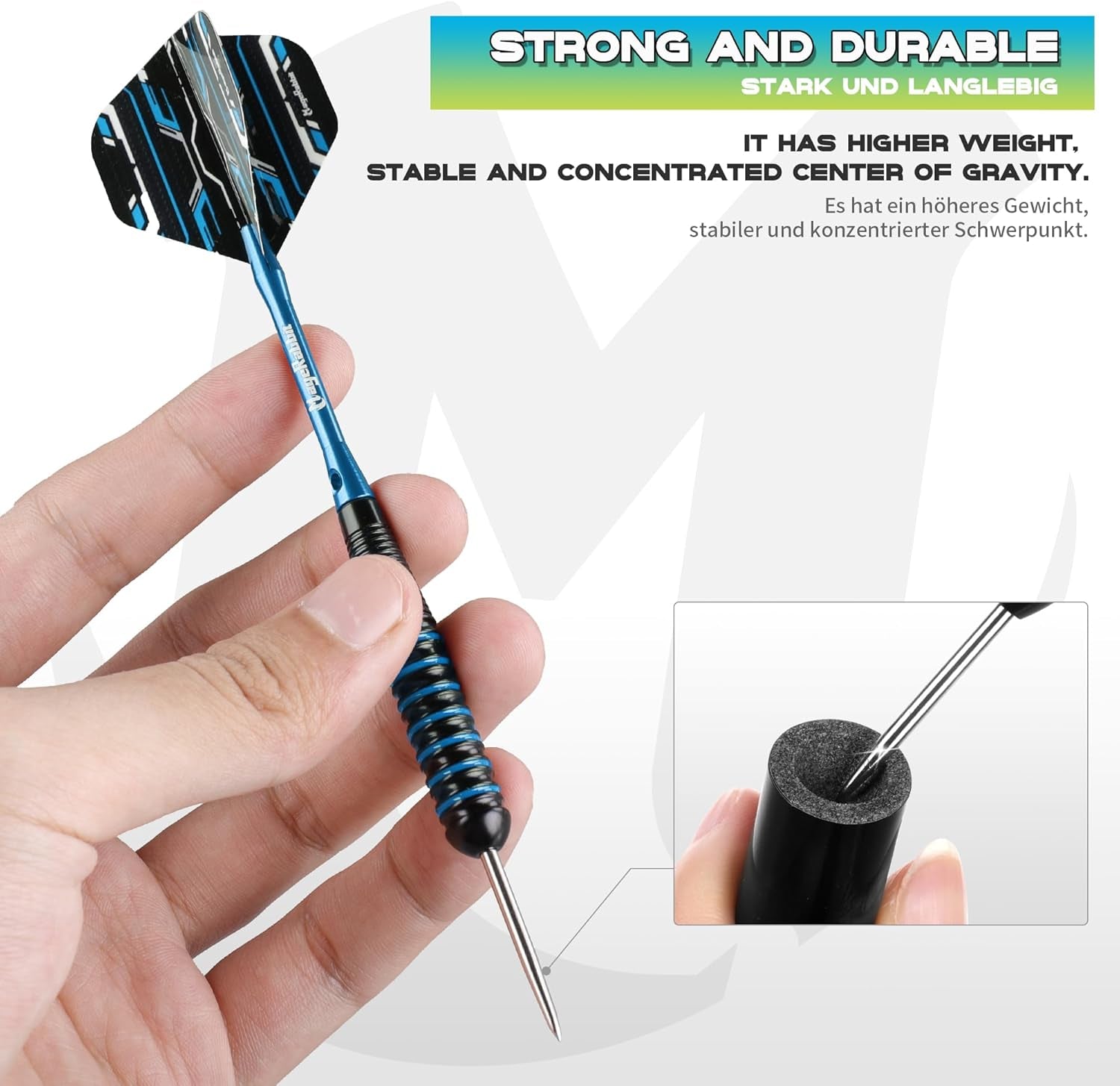 Pro Steel Tip Darts Set – 6 Darts, 24 Flights, 8 Shafts + Case