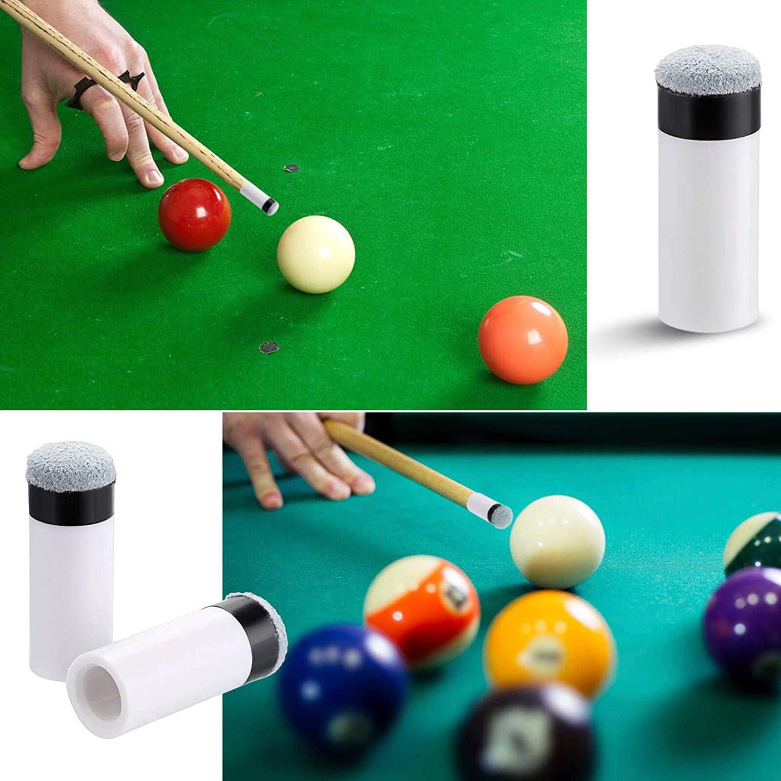 10pcs Billiard Cue Tips & Ferrules Set – Screw-On Soft Tips