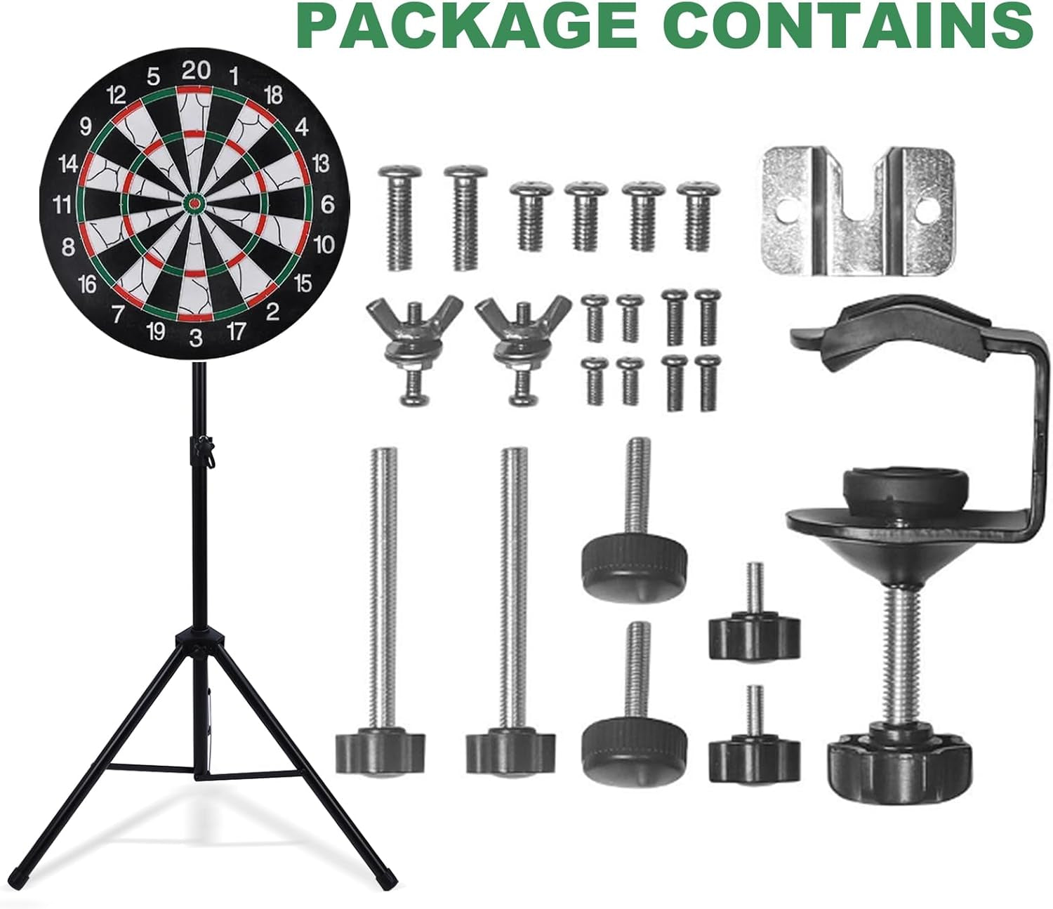 Adjustable Stainless Steel Dartboard Stand – Portable Tripod, 122-200cm