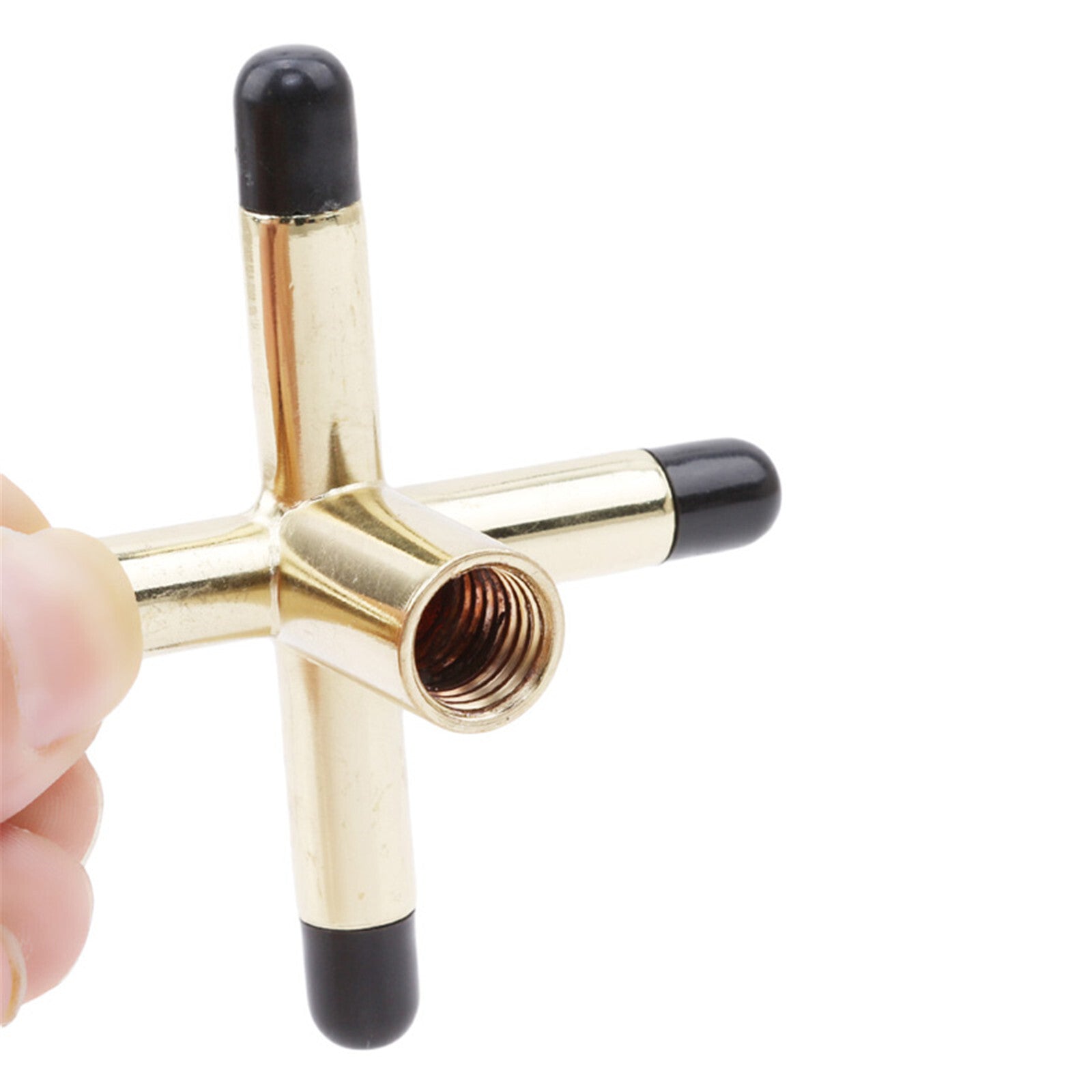 2x Pool Cue Rest Set – Cross & Spider Brass Bridge Heads