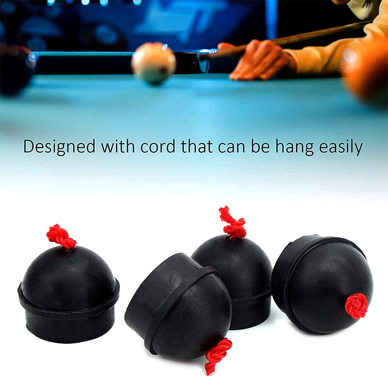 2x Rubber Pool Chalk Holders with Cord – Black