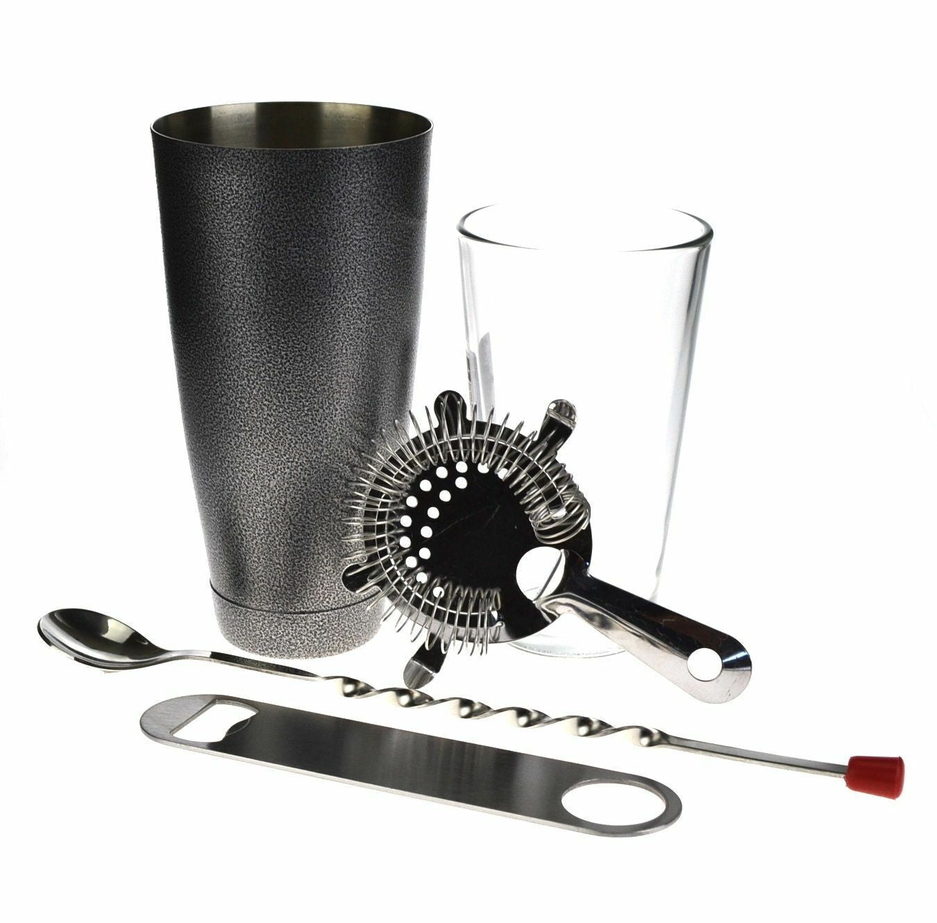 Boston Cocktail Shaker Bar Kit – 4pc Set with Free Bar Blade