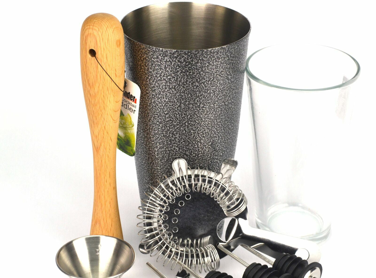 Boston Cocktail Shaker Bar Set – 7pc Professional Mixology Kit