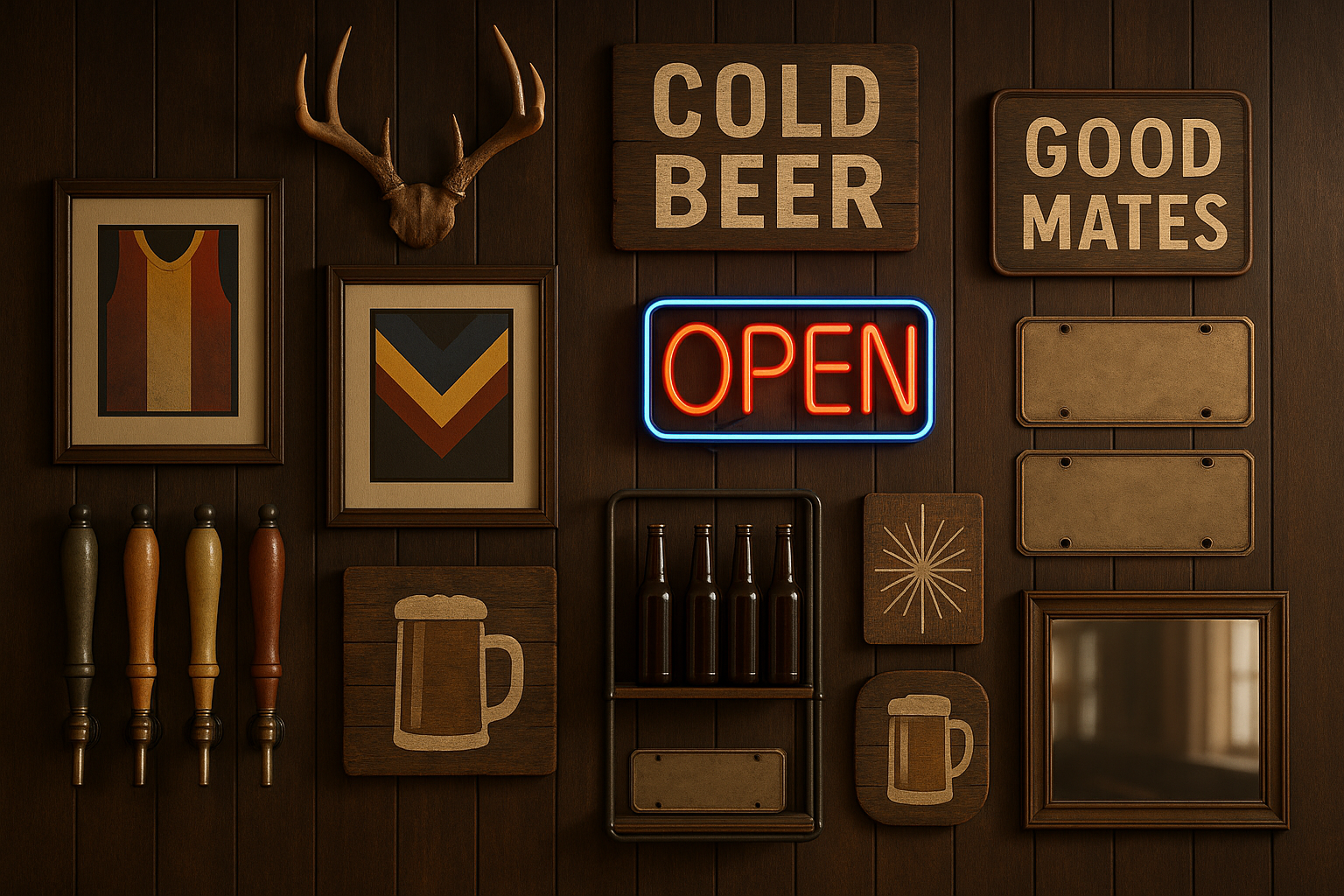 Hung a neon sign that says “Open 24/7.” My wife thinks it’s about me being emotionally available. It’s not.      Wall of Fame – Man Cave Style