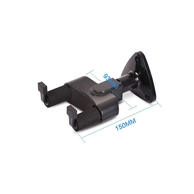 Guitar Wall Mount Hanger – Space-Saving Resin Plastic Holder, Black