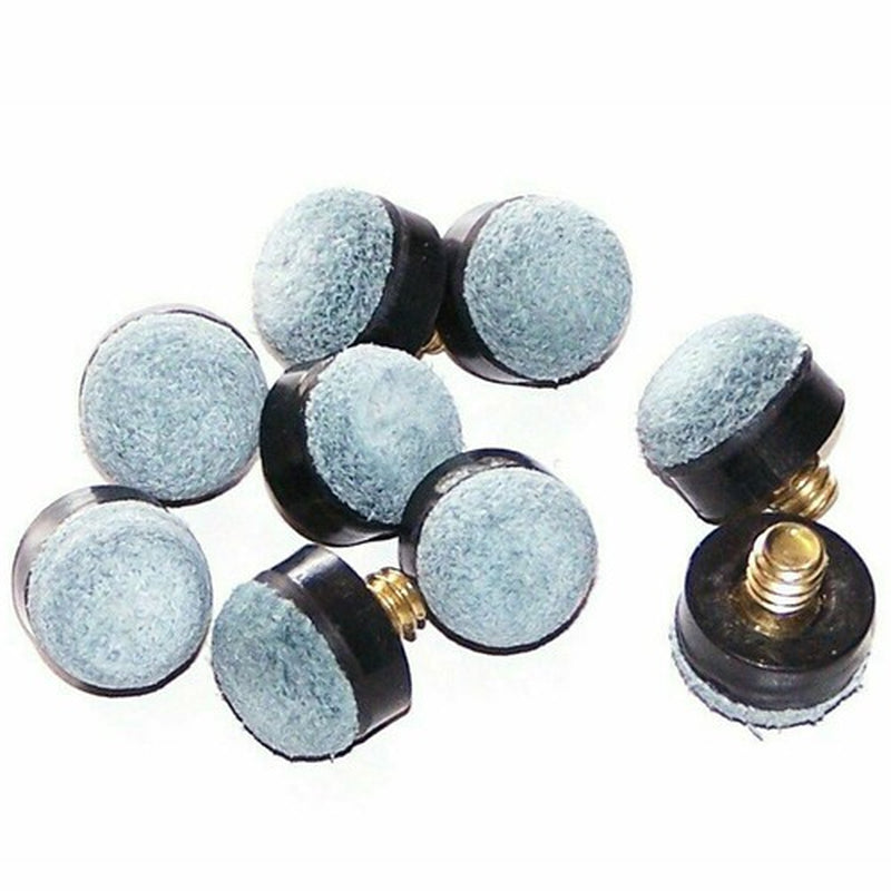 10pcs Billiard Cue Tips & Ferrules Set – Screw-On Soft Tips