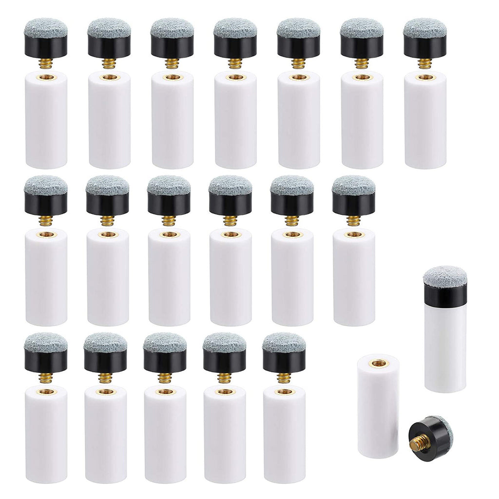 10pcs Billiard Cue Tips & Ferrules Set – Screw-On Soft Tips