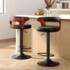 Artiss Adjustable Gas Lift Faux Leather Bar Stools