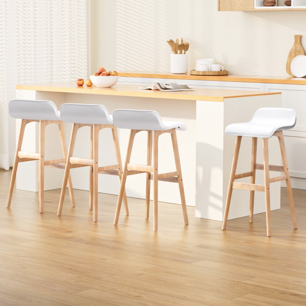 Artiss Sliva Wooden Bar Stools Set of 4