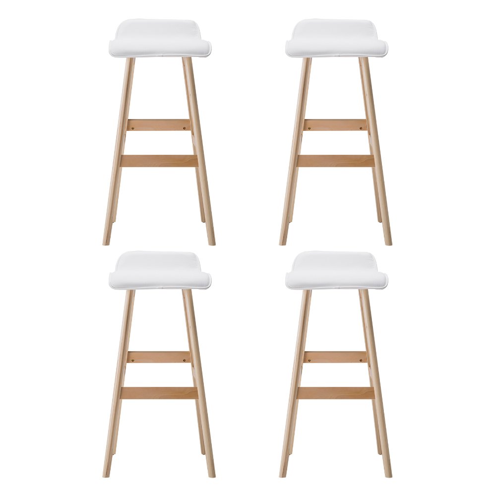 Artiss Sliva Wooden Bar Stools Set of 4 - Image 3