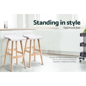 Artiss Sliva Wooden Bar Stools Set of 4 - Image 5