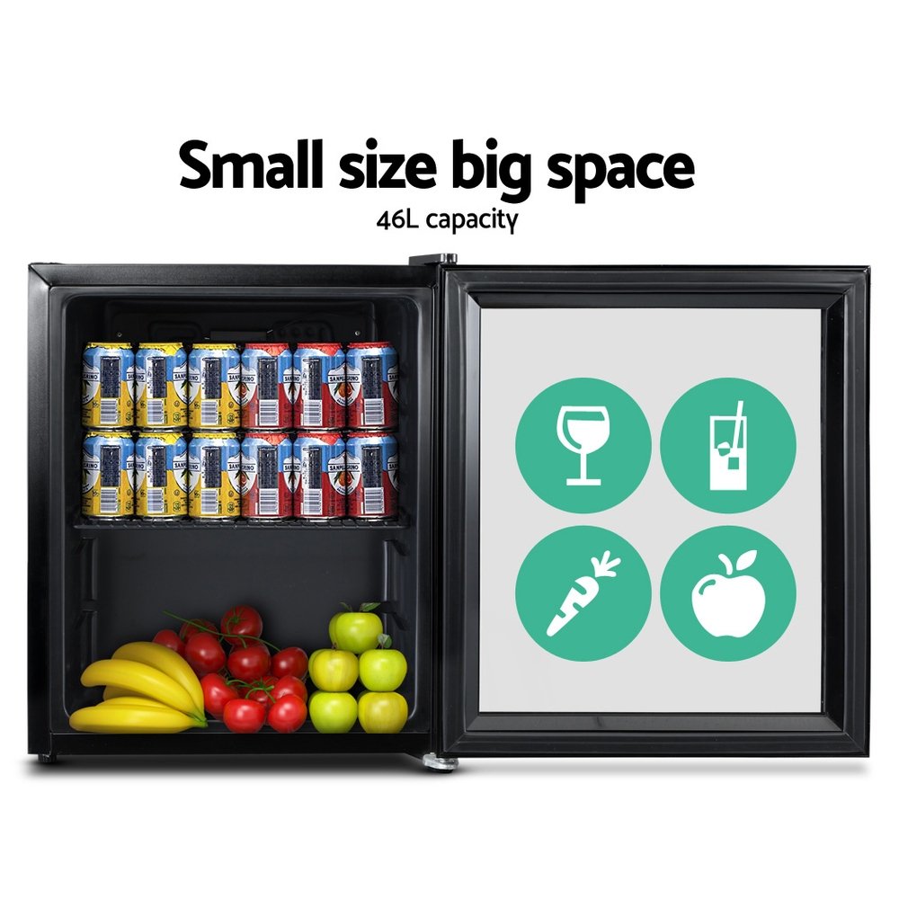46L Compact Glass Door Bar Fridge - Image 3