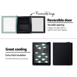 46L Compact Glass Door Bar Fridge - Image 4