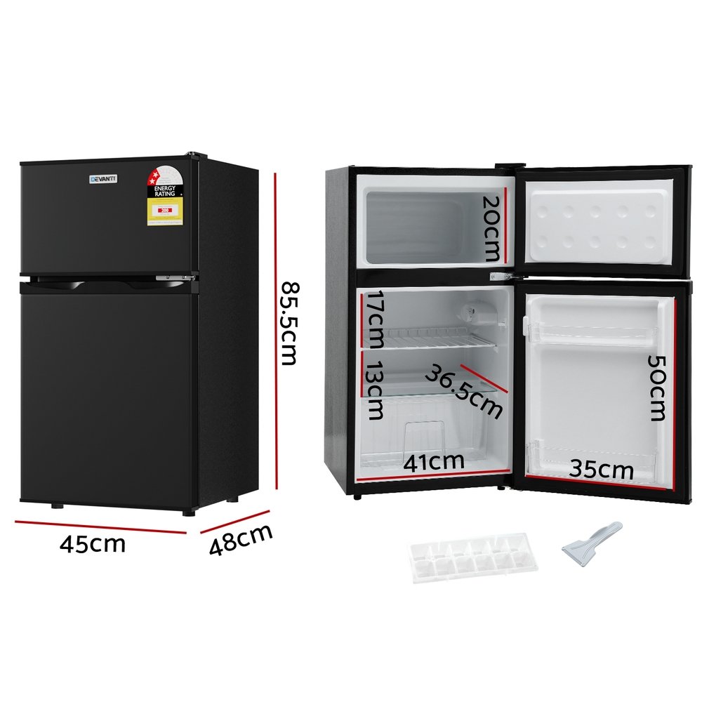 Devanti 85L Bar Fridge Mini Freezer - Image 2