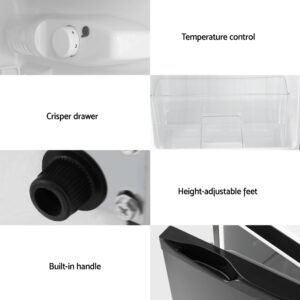 Devanti 85L Bar Fridge Mini Freezer - Image 6