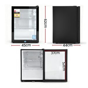 Alternative view of Devanti 56L Bar Fridge with Glass Door