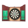 18" Dartboard with Wooden Cabinet and Steel Darts