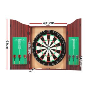 Alternative view of 18" Dartboard with Wooden Cabinet and Steel Darts