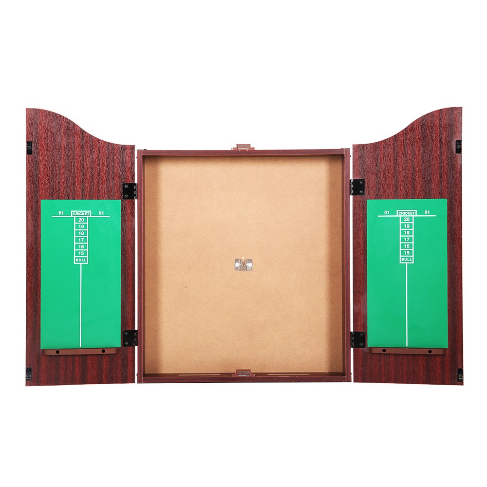 18" Dartboard with Wooden Cabinet and Steel Darts - Image 3