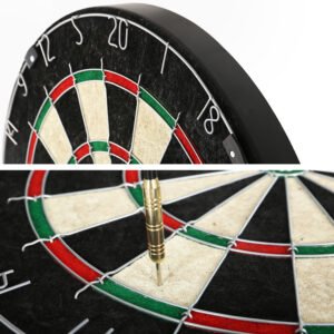 18" Dartboard with Wooden Cabinet and Steel Darts - Image 4