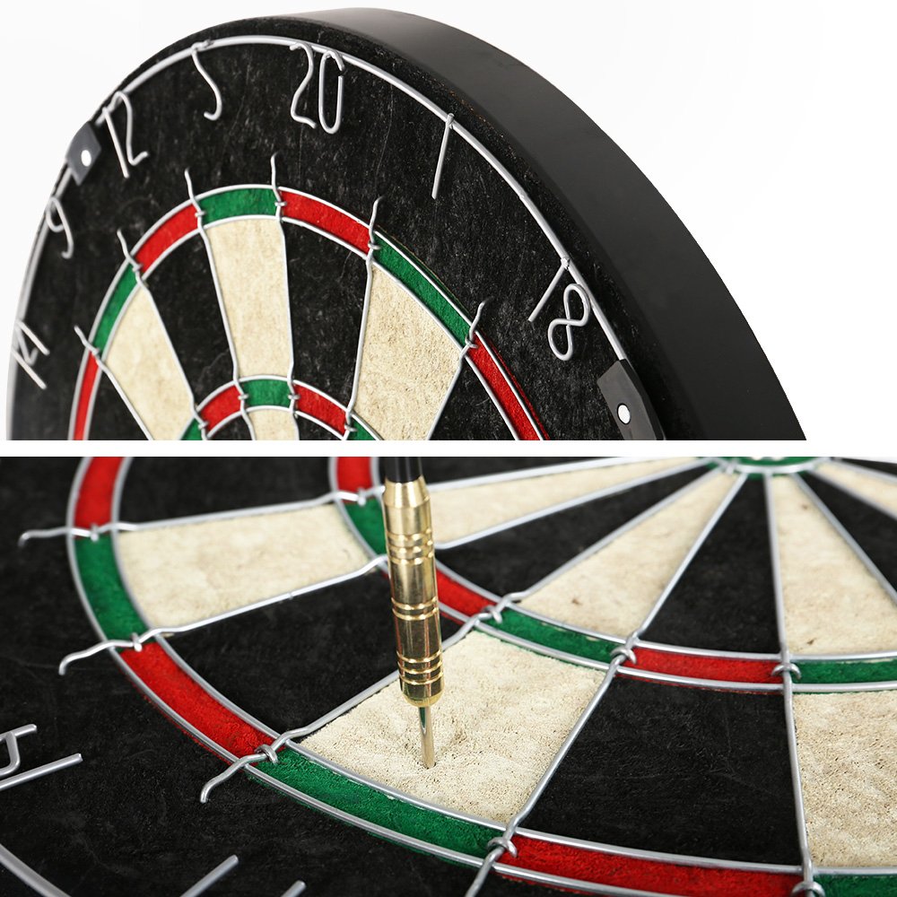 18" Dartboard with Wooden Cabinet and Steel Darts - Image 4