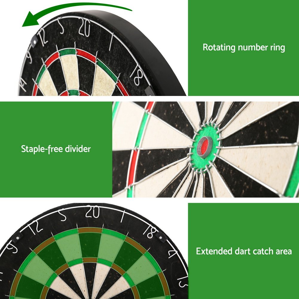 18" Dartboard with Wooden Cabinet and Steel Darts - Image 6