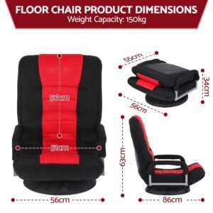 Artiss Floor Gaming Chair with 360 Swivel - Image 3