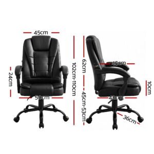 Alternative view of Massage Office Chair with PU Leather