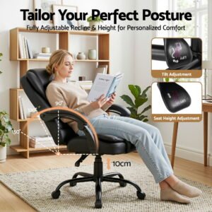 Massage Office Chair with PU Leather - Image 5