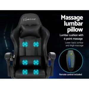 Artiss Massage Gaming Chair - Ergonomic Office Chair - Image 4