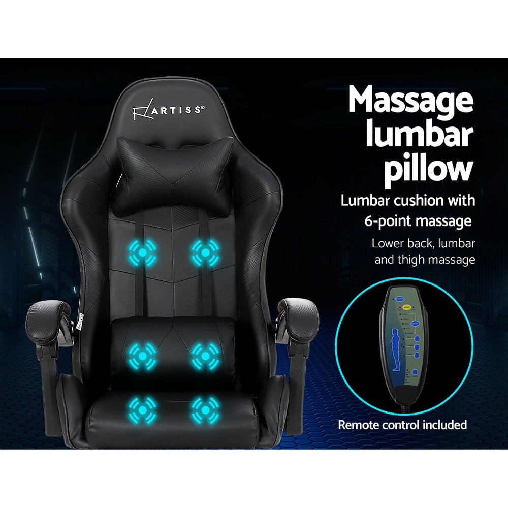 Artiss Massage Gaming Chair - Ergonomic Office Chair - Image 4