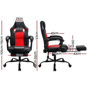 Alternative view of Massage Gaming Office Chair with PU Leather