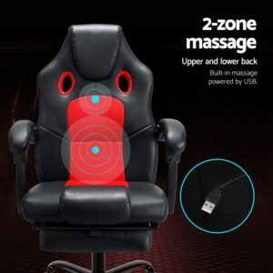 Massage Gaming Office Chair with PU Leather - Image 4