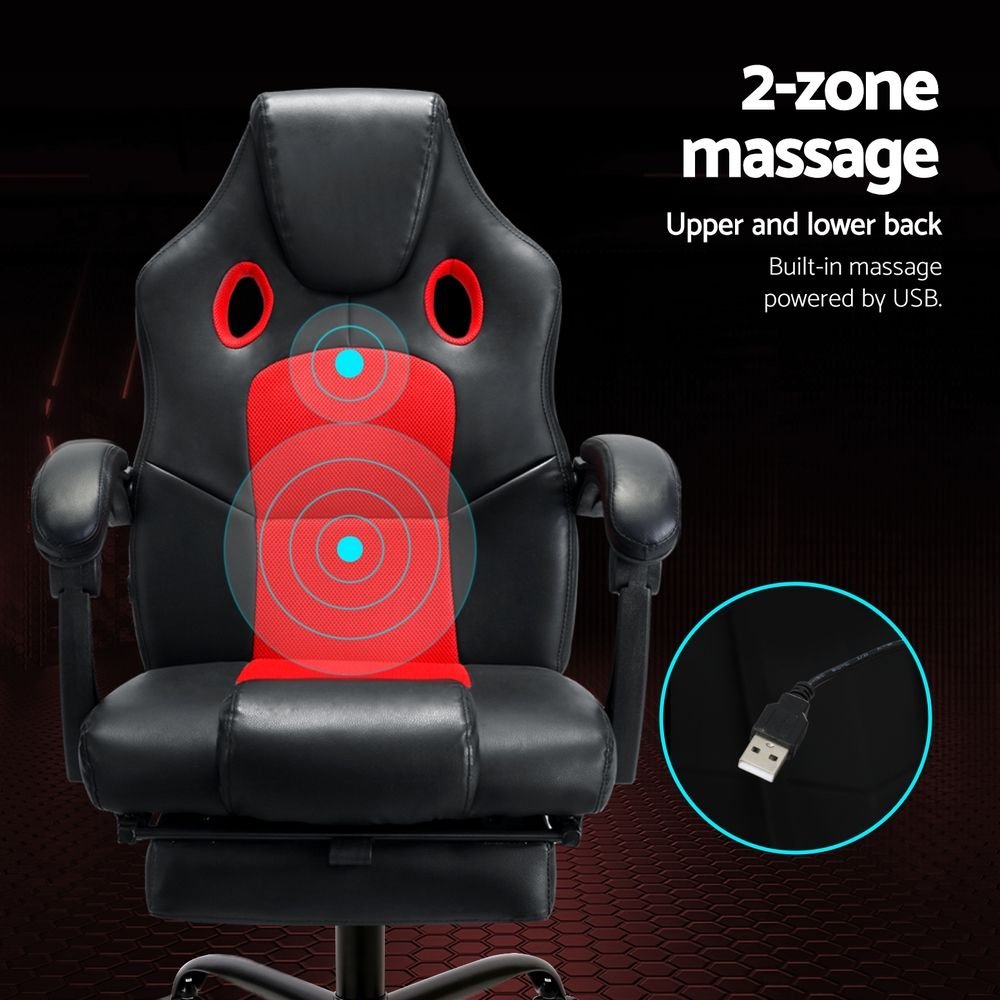 Massage Gaming Office Chair with PU Leather - Image 4