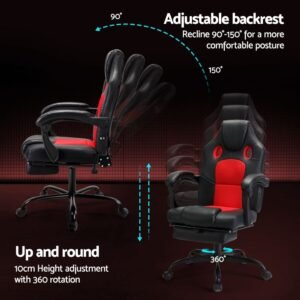 Massage Gaming Office Chair with PU Leather - Image 5