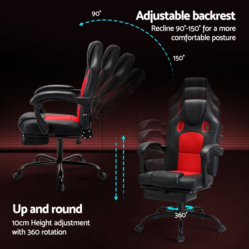 Massage Gaming Office Chair with PU Leather - Image 5