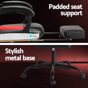 Massage Gaming Office Chair with PU Leather - Image 6