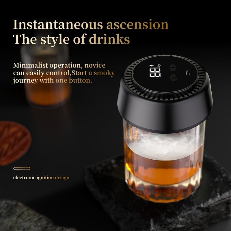 Automatic Electric Whiskey Smoker Set - USB Rechargeable