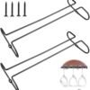 Hanging Glass Holder Rack - 2 Pieces, Iron, Black