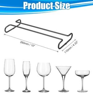 Hanging Glass Holder Rack - 2 Pieces, Iron, Black - Image 5