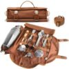 Portable Canvas Bartender Bag - Roll Up Travel Bag