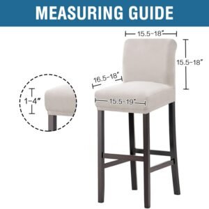 Alternative view of Waterproof Bar Stool Covers Set of 4, Ivory