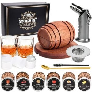 Complete Cocktail Smoker Kit with Accessories & Glasses