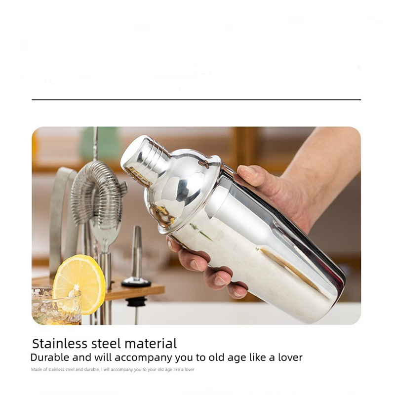 Cocktail Shaker Set 750ml with Bamboo Stand for Bartending - Image 6